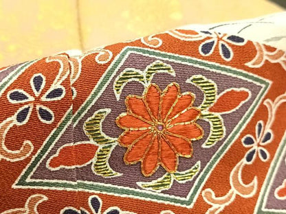 平和屋着物■豪華黒留袖　駒刺繍　扇面花文　金彩　正絹　逸品　AAAM6315sa
