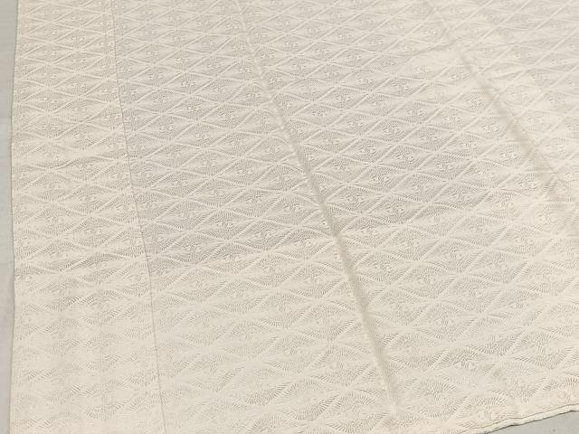 平和屋着物■長襦袢 無双仕立て 向かい鶴地紋 正絹 逸品 AAAM6488oa