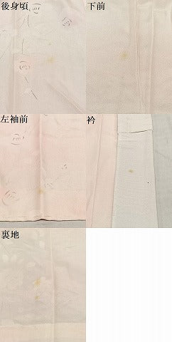 平和屋着物■長襦袢 無双仕立て 草花文 暈し染め 正絹 逸品 AAAM6529oa