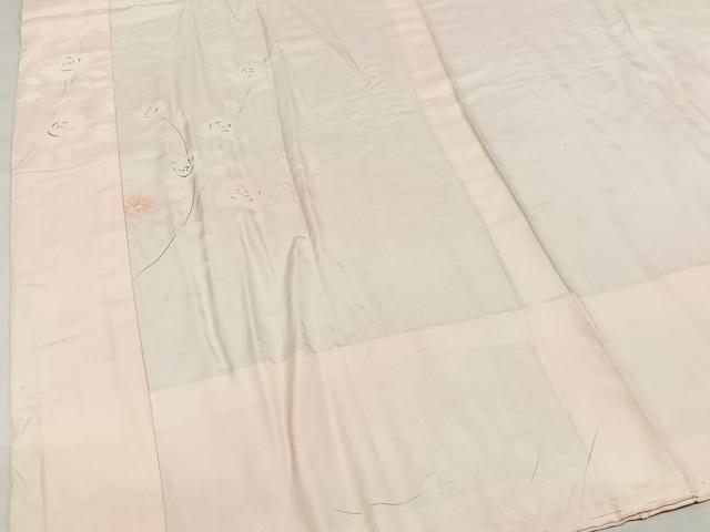 平和屋着物■長襦袢 無双仕立て 草花文 暈し染め 正絹 逸品 AAAM6529oa