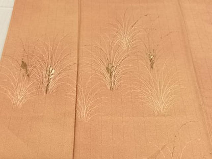 平和屋着物●訪問着 手描き 刺繍 草木文 暈し染め 正絹 逸品 AAAM6818ph