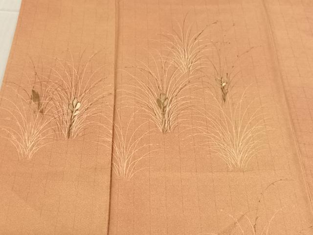 平和屋着物●訪問着 手描き 刺繍 草木文 暈し染め 正絹 逸品 AAAM6818ph