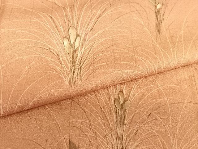 平和屋着物●訪問着 手描き 刺繍 草木文 暈し染め 正絹 逸品 AAAM6818ph