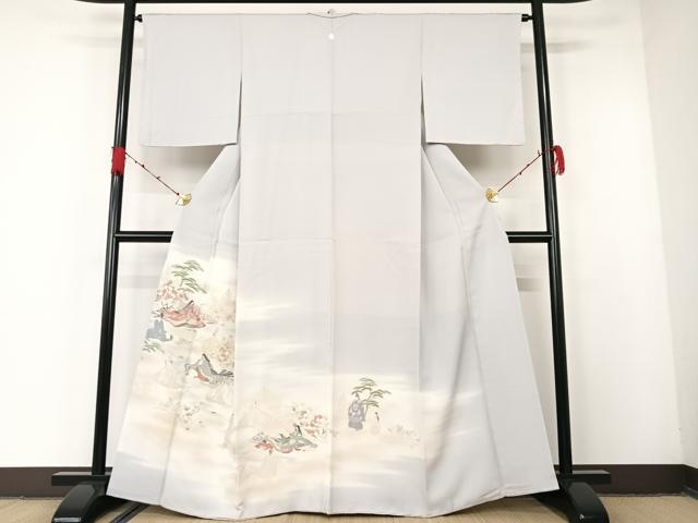 平和屋着物●豪華色留袖 寿光織 人物草花文 暈し染め 金糸 正絹 逸品 未使用 AAAM6822ph