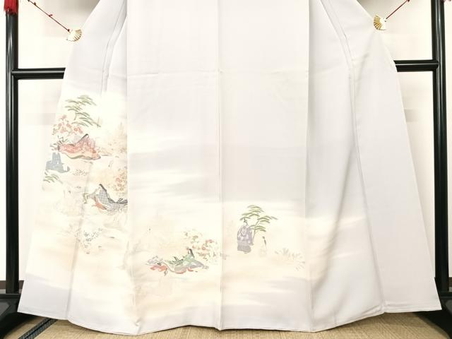 平和屋着物●豪華色留袖 寿光織 人物草花文 暈し染め 金糸 正絹 逸品 未使用 AAAM6822ph