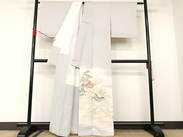 平和屋着物●豪華色留袖 寿光織 人物草花文 暈し染め 金糸 正絹 逸品 未使用 AAAM6822ph
