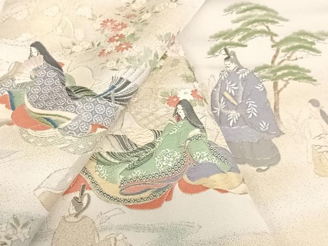 平和屋着物●豪華色留袖 寿光織 人物草花文 暈し染め 金糸 正絹 逸品 未使用 AAAM6822ph