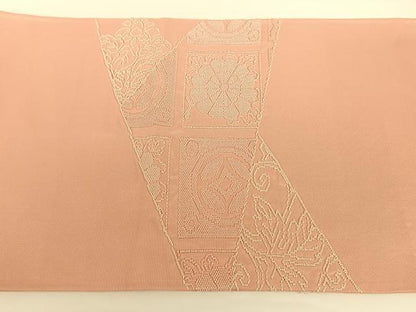 平和屋着物◎太鼓柄袋帯 裂取七宝花文 正絹 逸品 AAAM6944ey