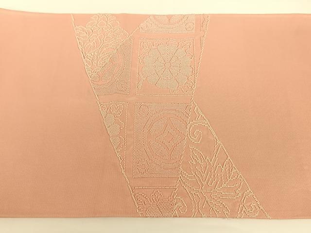 平和屋着物◎太鼓柄袋帯 裂取七宝花文 正絹 逸品 AAAM6944ey