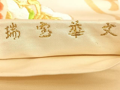 平和屋着物◎六通柄袋帯 唐織 瑞宝華文 金銀糸 正絹 逸品 AAAM6982ey