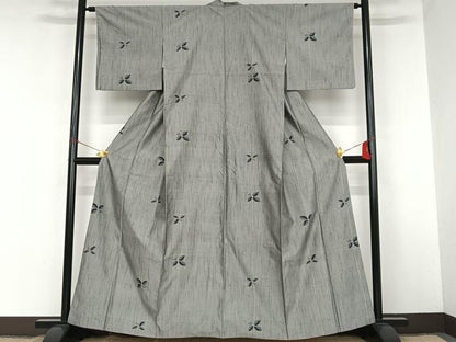 平和屋着物■上質な紬 舞花文 正絹 逸品 AAAM7303oa