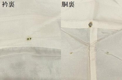 平和屋着物■上質な紬　風景草花文　正絹　逸品　AAAM7311oa