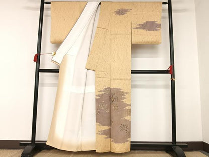 平和屋着物■訪問着　絞り　飾花文　金彩　正絹　逸品　AAAM7319oa