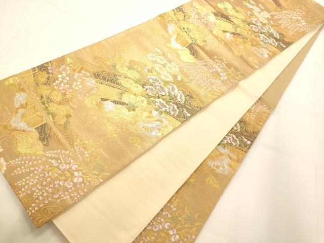 平和屋着物◎六通柄袋帯 春秋麗華文 金銀糸 正絹 逸品 AAAM7784fw