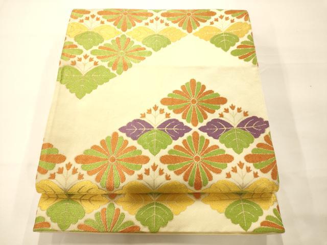 平和屋着物◎六通柄京袋帯 草花菱文 金糸 AAAM7790fw