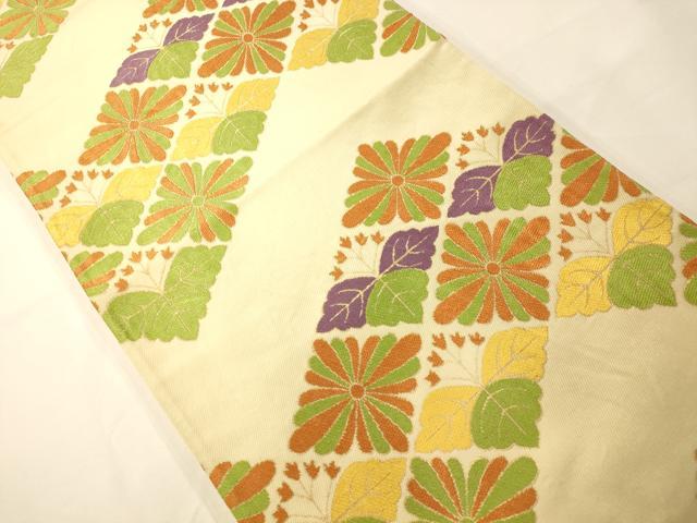 平和屋着物◎六通柄京袋帯 草花菱文 金糸 AAAM7790fw
