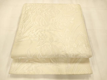 平和屋着物◎六通柄袋帯 唐織 草花文 正絹 逸品 AAAM7900fw