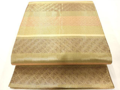 平和屋着物◎全通柄袋帯 吉祥文 金糸 正絹 逸品 AAAM7931jz