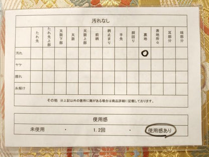 平和屋着物◎六通柄袋帯 唐織 立波天井花文 金銀糸 正絹 逸品 AAAM7935jz