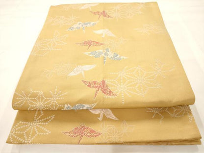 平和屋着物◎六通柄袋帯 蜀江花丸文 銀糸 正絹 逸品 AAAM7985jz