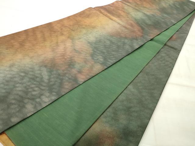 平和屋着物◎全通柄袋帯　霞文　引箔　正絹　逸品　AAAM8053jz