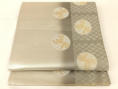 平和屋着物◎六通柄袋帯　献上有職文　金銀糸　引箔　正絹　逸品　AAAM8474wt