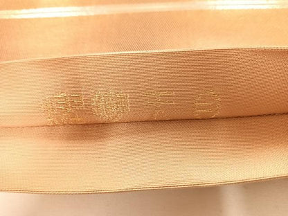 平和屋着物◎太鼓柄袋帯 耀變天目 草花文 引箔 正絹 逸品 AAAM8704yx