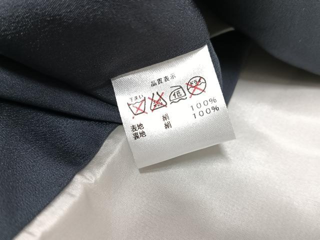 平和屋着物●江戸小紋　鮫小紋柄　黒地　正絹　逸品　未使用　AAAN0631ph