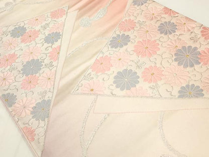 平和屋着物◎六通柄袋帯 唐織 地紙菊唐草文 金銀糸 正絹 逸品 AAAN0858ru