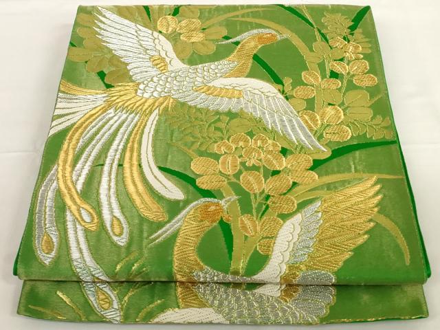 平和屋着物◎六通柄袋帯 花鳥文 金銀糸 正絹 逸品 AAAN0911ru
