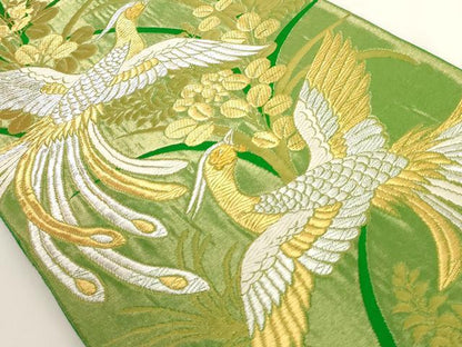 平和屋着物◎六通柄袋帯 花鳥文 金銀糸 正絹 逸品 AAAN0911ru