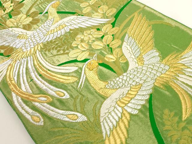 平和屋着物◎六通柄袋帯 花鳥文 金銀糸 正絹 逸品 AAAN0911ru