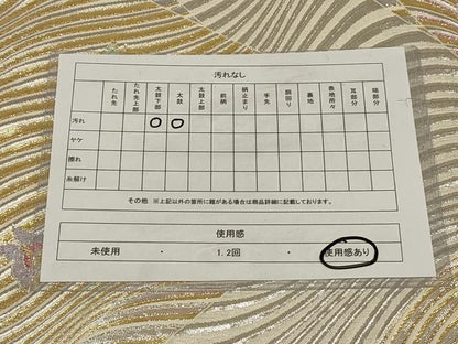平和屋着物◎佐賀錦 六通柄袋帯 流水舞蝶文 金銀糸 正絹 逸品 AAAN1420tm