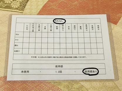 平和屋着物◎佐賀錦 六通柄袋帯 扇面花文 金糸 正絹 逸品 AAAN1490tm