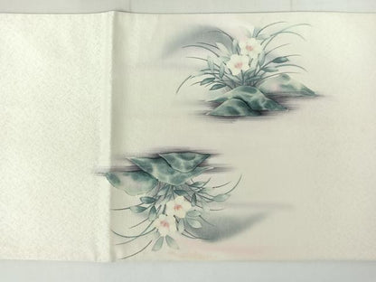 平和屋着物◎太鼓柄袋帯 手描き 風景文 銀糸 正絹 逸品 AAAN2188jh