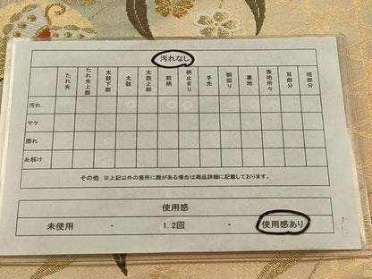 平和屋着物◎六通柄袋帯 唐織 花蝶文 金糸 正絹 逸品 AAAN2259ou