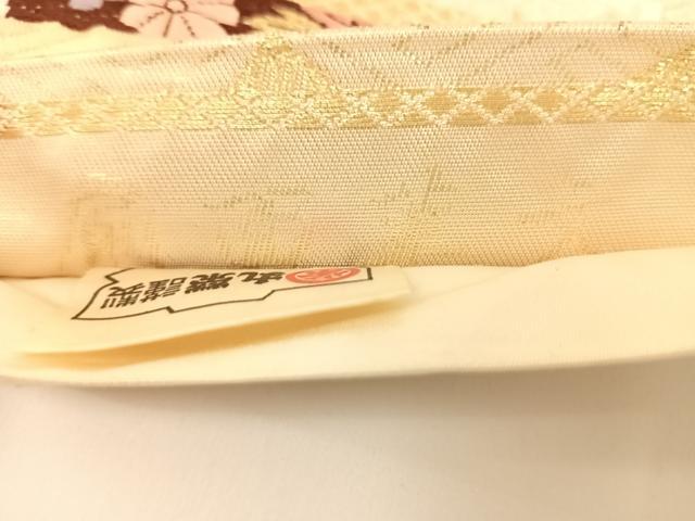 平和屋着物◎六通柄袋帯　唐織　扇面華文　正倉院花文　正絹　逸品　AAAN3309wt