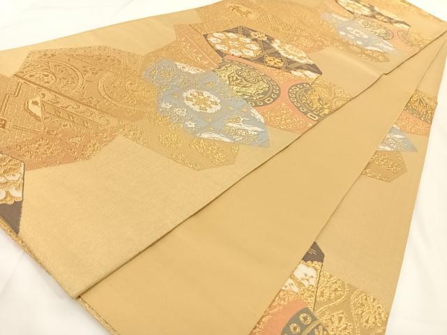 平和屋着物◎六通柄袋帯 正倉院画譜 正倉院裂取重文 金銀糸 正絹 逸品 AAAN3327wt
