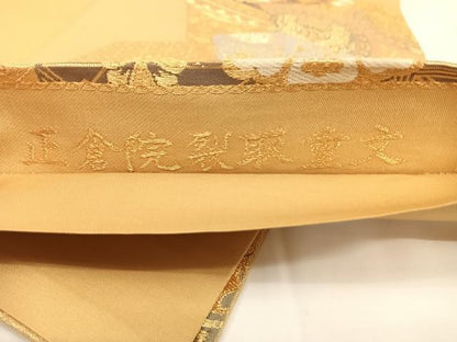 平和屋着物◎六通柄袋帯 正倉院画譜 正倉院裂取重文 金銀糸 正絹 逸品 AAAN3327wt