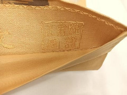 平和屋着物◎六通柄袋帯 正倉院画譜 正倉院裂取重文 金銀糸 正絹 逸品 AAAN3327wt