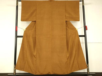 平和屋着物■お召　立涌文様　正絹　逸品　AAAN3373ay