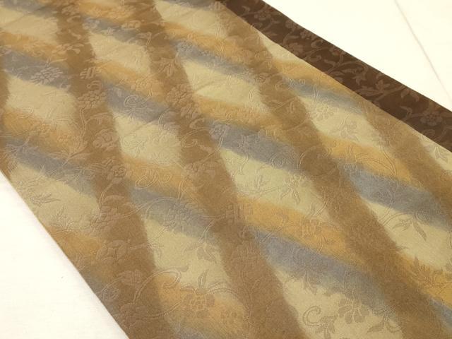 平和屋着物◎両面六通柄袋帯 古渡瑞鳥名物裂文 金糸 正絹 逸品 AAAN3437tm