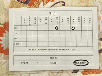 平和屋着物◎六通柄　本袋帯　唐織　花蝶文　金糸　正絹　逸品　AAAN3475tm