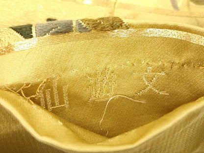 平和屋着物●六通柄袋帯 唐織 風景文 正絹 逸品 AAAN3760az
