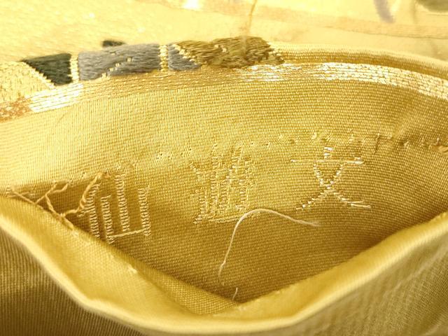 平和屋着物●六通柄袋帯 唐織 風景文 正絹 逸品 AAAN3760az
