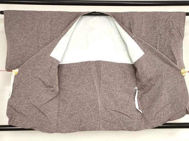 平和屋着物■道行コート 抽象文 正絹 逸品 AAAN3878bw