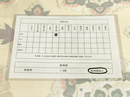 平和屋着物◎六通柄袋帯 正倉院花文 銀糸 正絹 逸品 AAAN4425pf