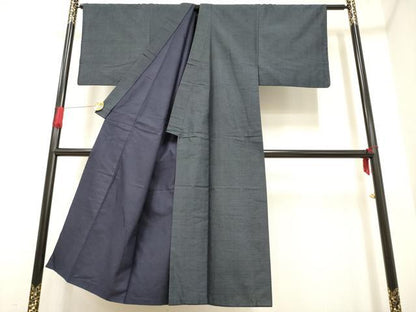 平和屋着物■男性　亀甲文様　正絹　逸品　AAAN4818ck