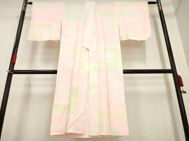 平和屋着物■長襦袢　無双仕立て　霞文　正絹　逸品　AAAN4827ck