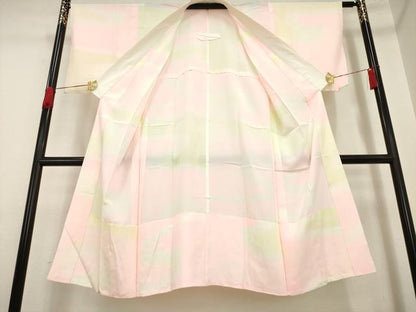 平和屋着物■長襦袢　無双仕立て　霞文　正絹　逸品　AAAN4827ck